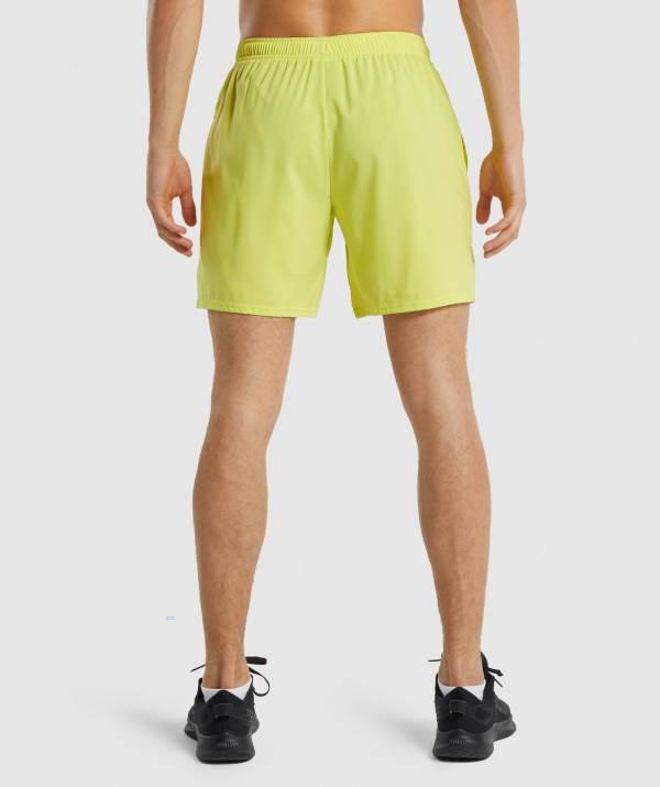 Panske Šortky Gymshark Arrival 7" Žlté | FE1539028